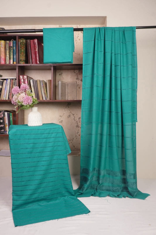 Alpine velvet dhank marina 3pc premium winter collection(SEA GREEN)