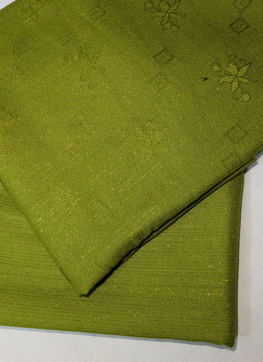 2PC ZARI LINE MOON LITE MARINA WINTER PREMIUM COLLECTION (DHANI GREEN)