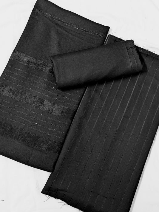 3PC ALPINE VELVET MARINA (|) VERTICAL LINE ONLY ON CASTUMR SPECIAL DEMAND (JUT BLACK COLOR)