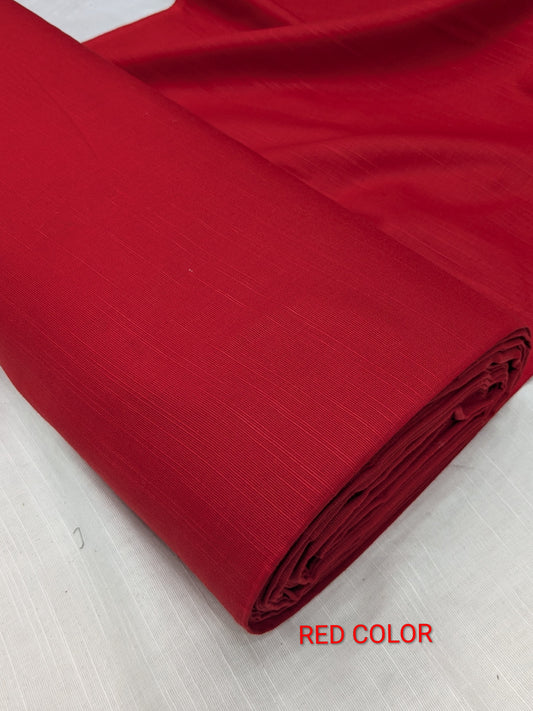 2PC PREMIUM QUALITY SLUB KHADAR WINTER COLLECTION (RED) 5 METR