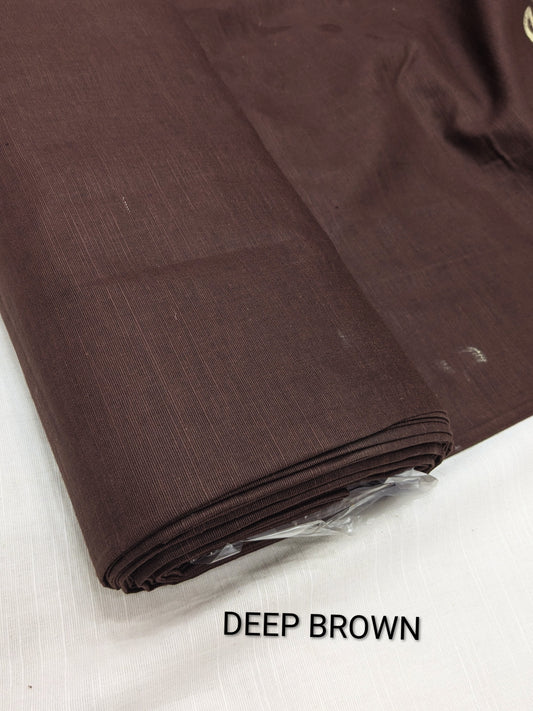 2PC PREMIUM QUALITY SLUB KHADAR WINTER COLLECTION (DEEP BROWN ) 5METR