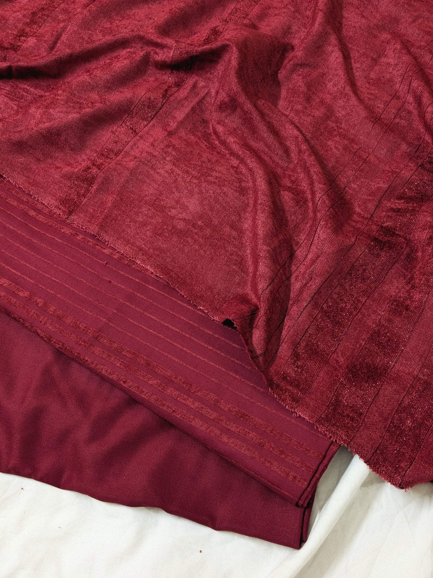 3PC MARINA VELVET LINING NEW DESIGN  WITH 100 % PURE QUALITY VELVET WOOL SHAWL ( LIGHT WAIT & WARM ) ( REDISH MAHROON )