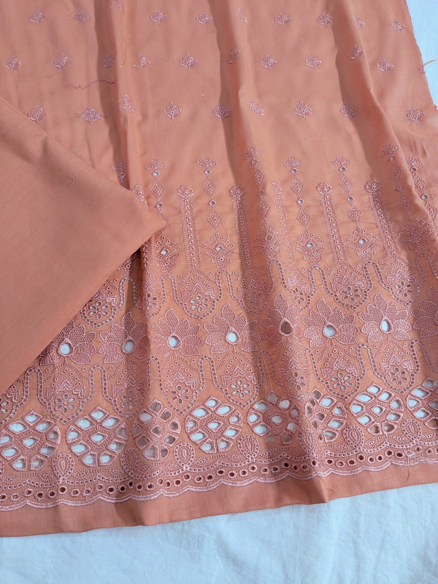 Chiken Embroided Daman Boring 2pc