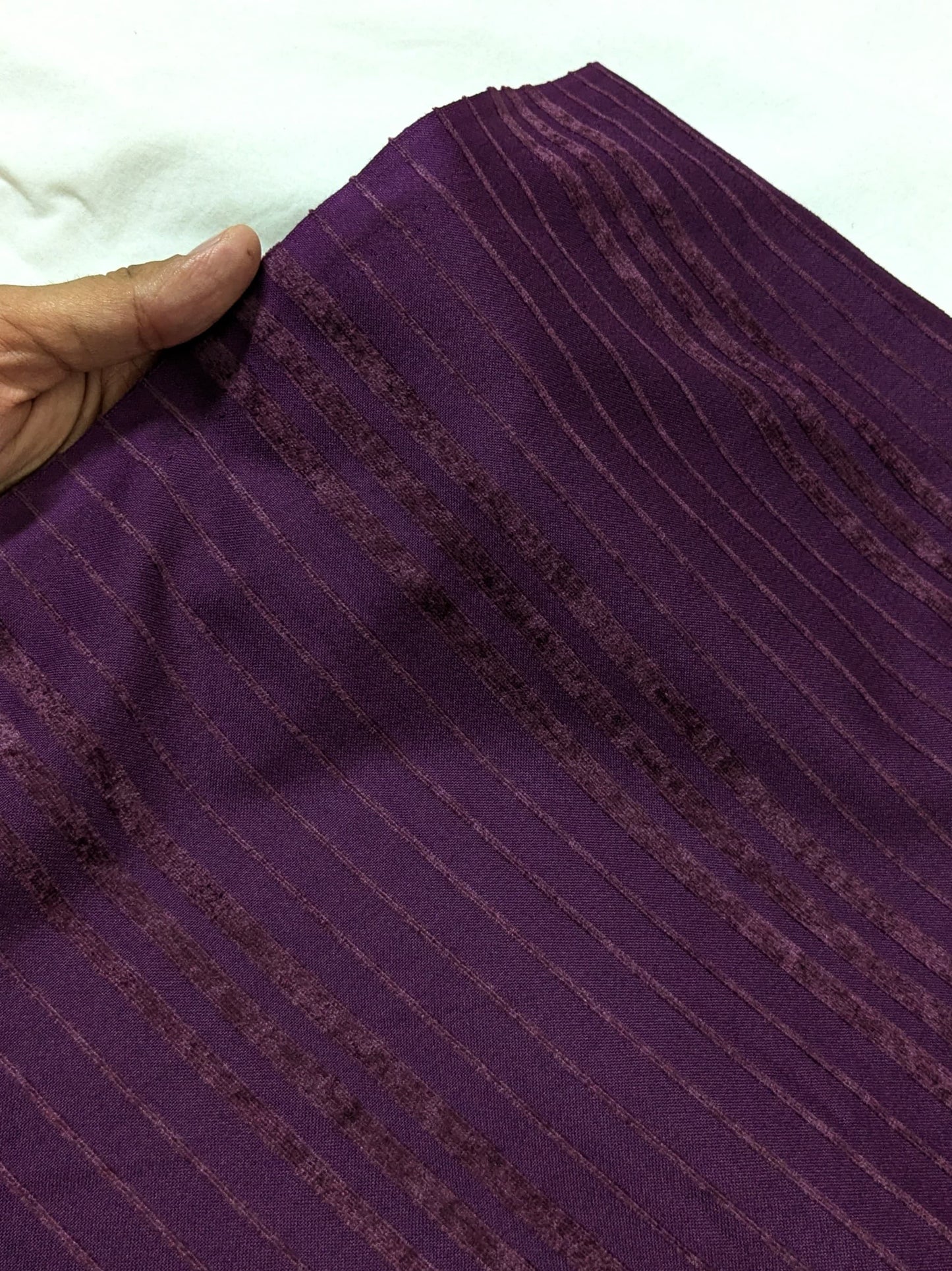 3PC MARINA VELVET LINING NEW DESIGN WITH 100% PURE WOOL SHAWL ( LITE WAIT & WARM) (DARK PURPLE)