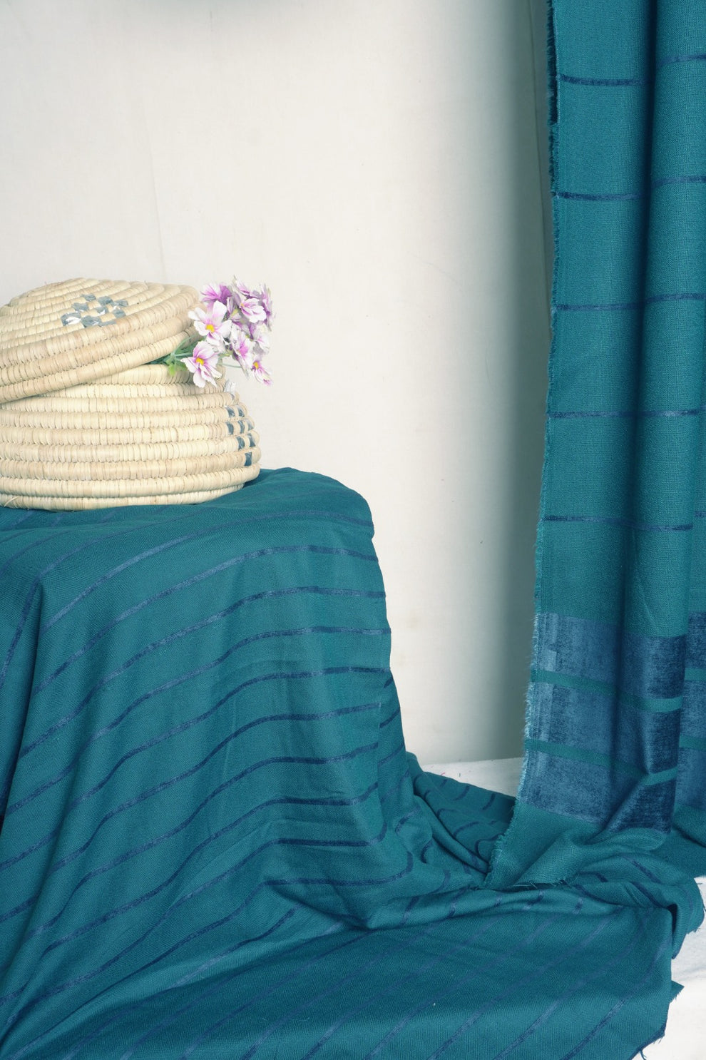 ALPINE VELVET DHANAK MARINA 3PC LUXURY WINTER COLLECTION ZINC BLUE COLOR(AVD00ZNT)