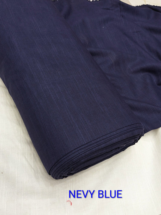2PC PREMIUM QUALITY SLUB KHADAR WINTER COLLECTION (NEVYBLUE) 5 METR