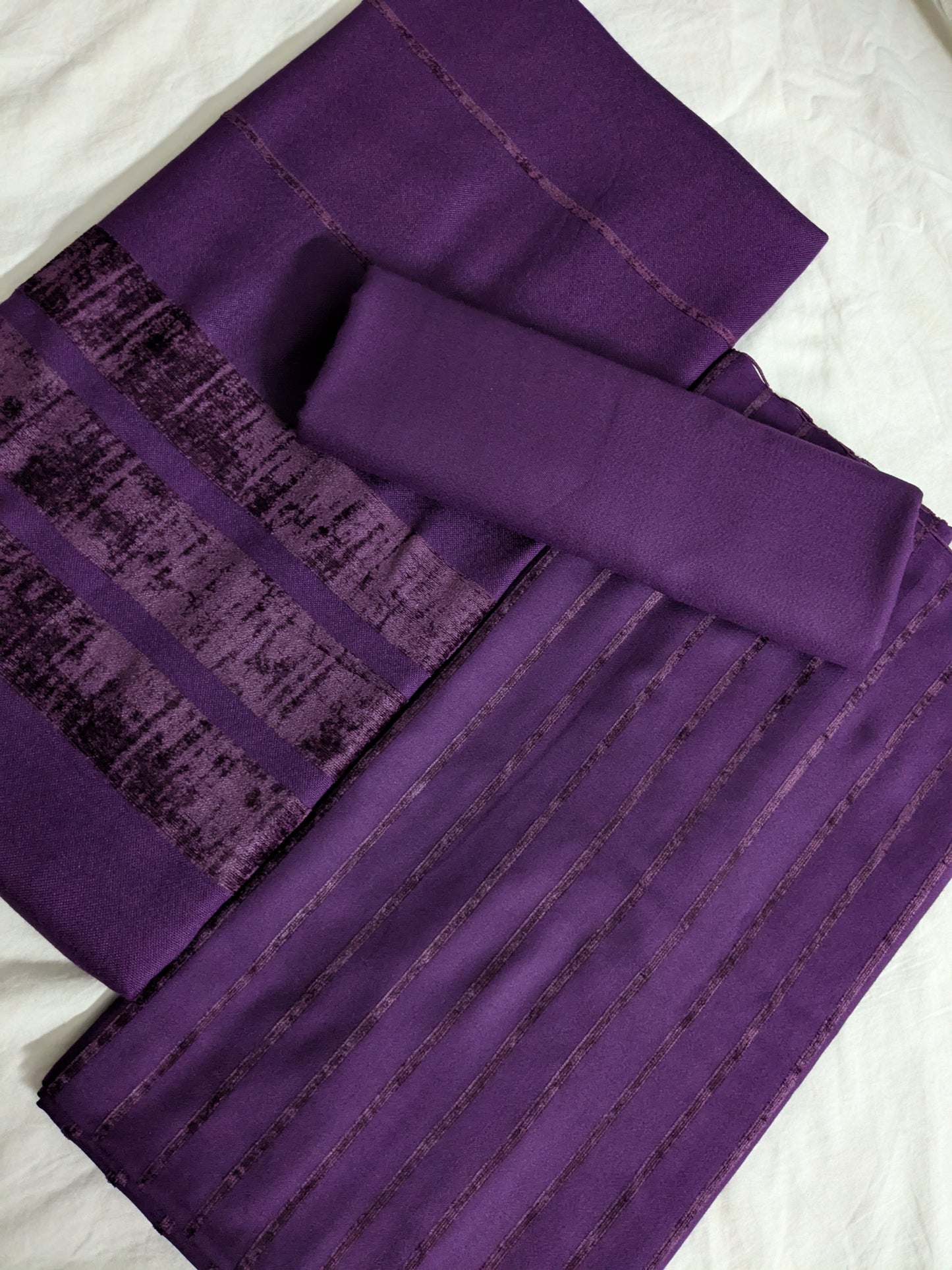 ALPINE VELVET  MARINA  3PC LUXURY WINTER DARK PURPLE COLOR COLLECTION(AVD00PR)