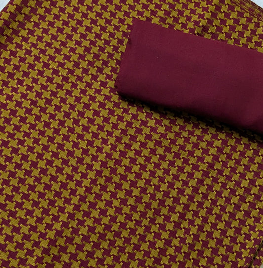 WOOL MARINA 2PC WINTER COLLECTION (MAHROON & SKIN)