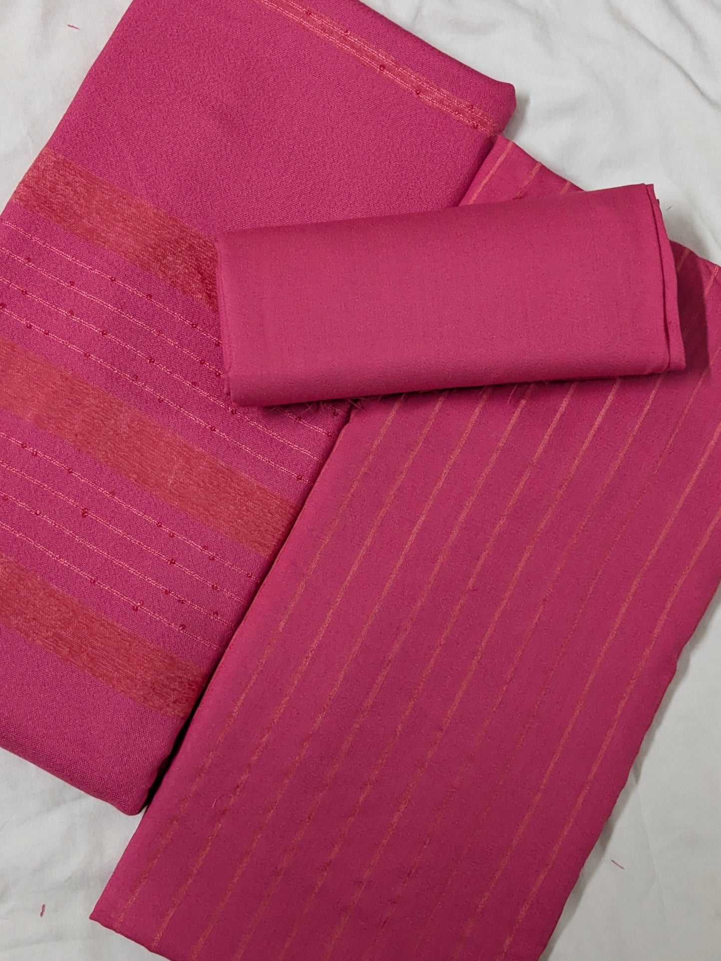 3PC ALPINE VELVET MARINA (|) VERTICAL LINE ONLY ON CASTUMR SPECIAL DEMAND (CARROT PINK)