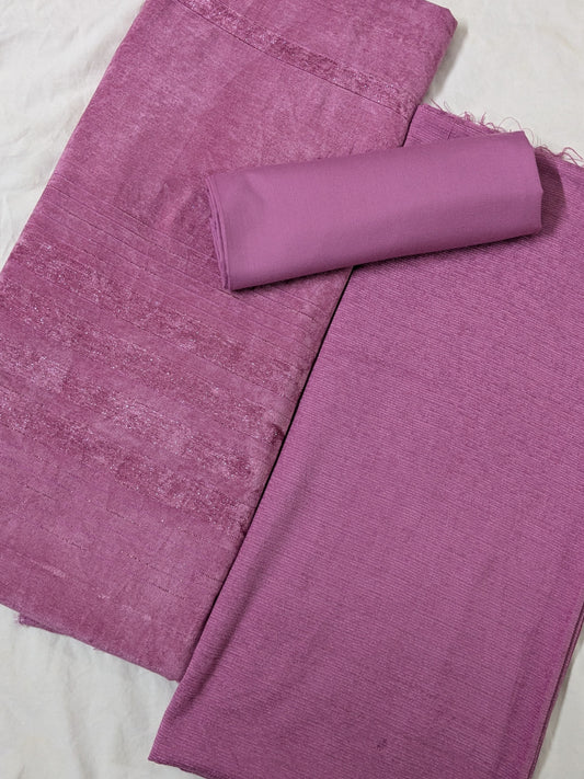 PEACH WOOL VELVET 3PC VERY PREMIUM EXPORT QUALITY WINTER COLLECTION 2025(BABY PINK COLOR)