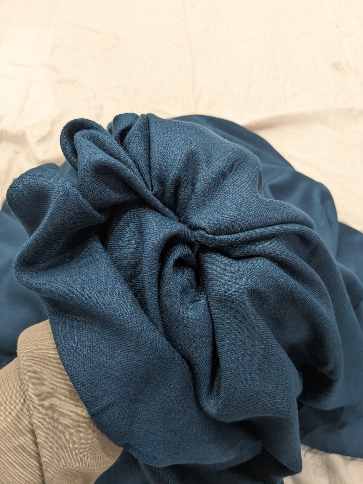 3PC PASHMINA WOOL STUFF MOST TRENDING WINTER SOLID COLLECTION (ZINC BLUE)