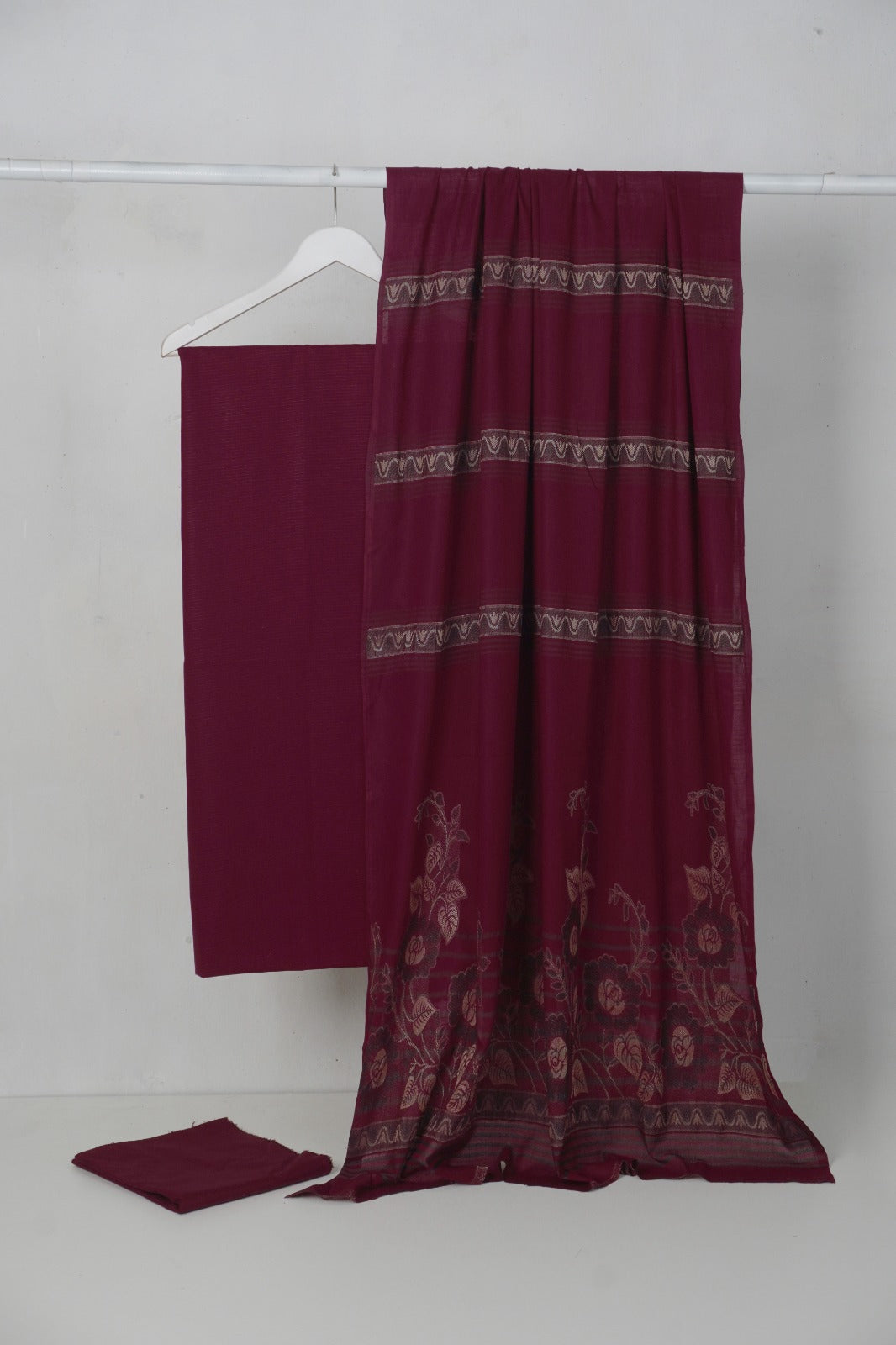 3PC BANA DORA LAWN WITH NEW BANARSI JAQUARD PREMIUM QUALITY DUPATA (3BN00MH)