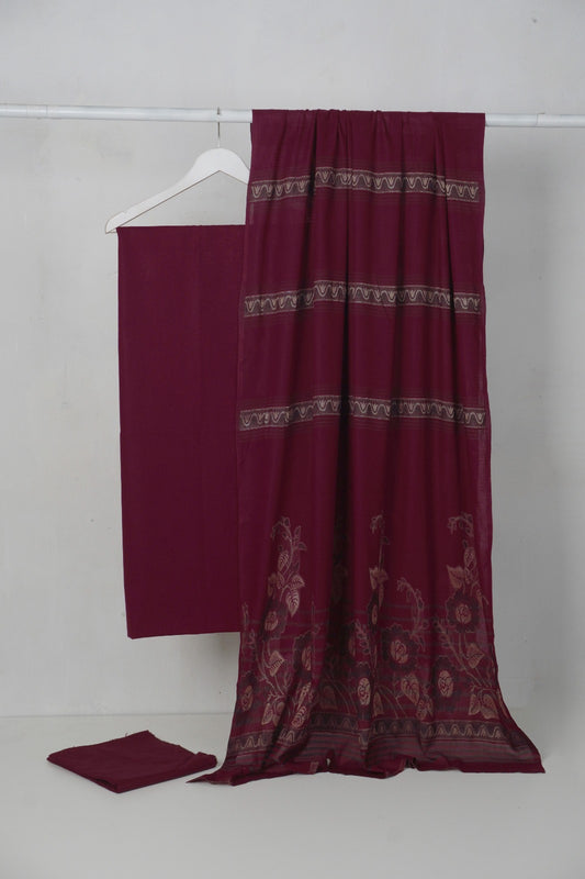 3PC BANA DORA LAWN WITH NEW BANARSI JAQUARD PREMIUM QUALITY DUPATA (3BN00MH)