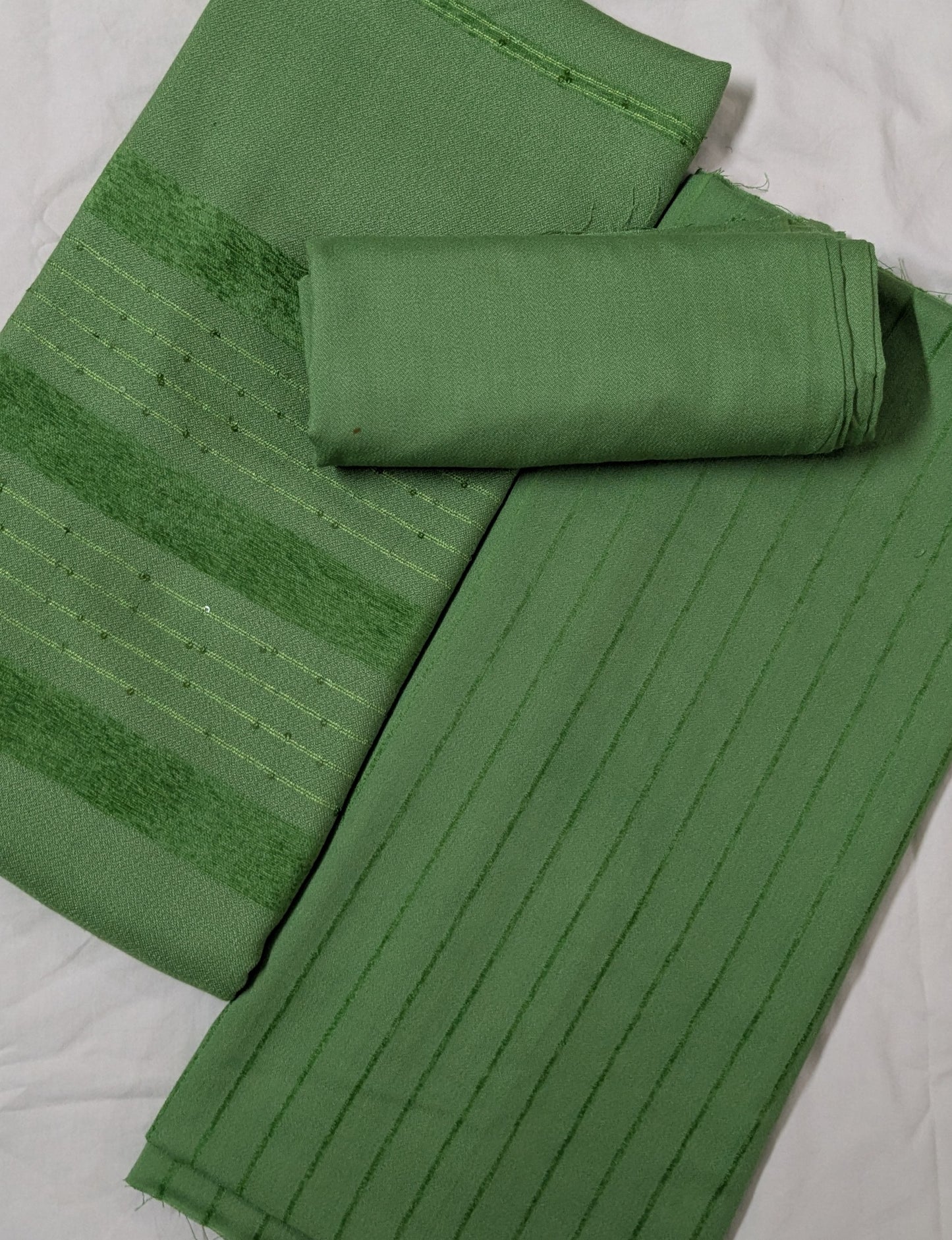 3PC ALPINE VELVET MARINA (|) VERTICAL LINE ONLY ON CASTUMR SPECIAL DEMAND (PISTA GREEN COLOR)