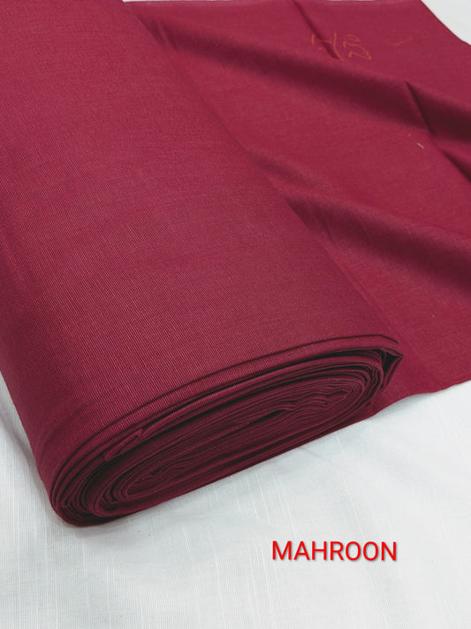 2PC PREMIUM QUALITY KATRAI KHADAR WINTER COLLECTION ( MAHROON) 5 METR