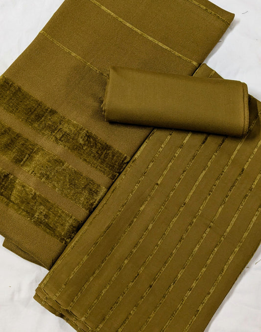 ALPINE VELVET MARINA MOST DEMANDING WINTER COLLECTION DARK MEHNDI COLOUR