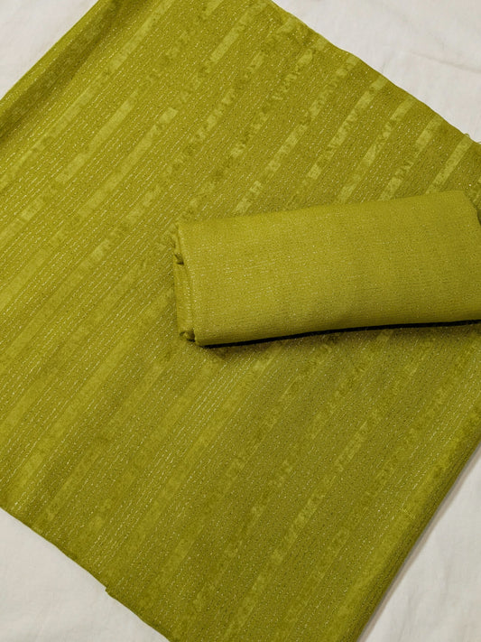 2PC ALPINE ZARI VELVET MARINA MOST DEMANDING WINTER COLLECTION (DHANI GREEN COLOR)