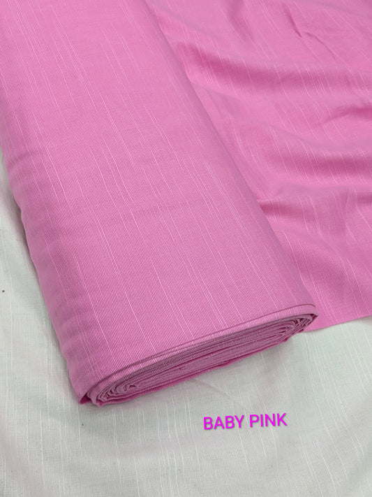 2PC PREMIUM QUALITY SLUB KHADAR WINTER COLLECTION (BABY PINK) 5 METR