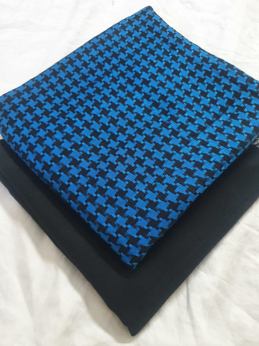 Wool Marina 2pc winter collection(ROYAL BLUE/BLACK)