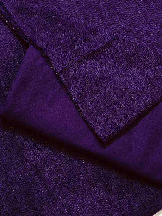 2PC PEACH WOOL VELVET VERY MUCH PREMIUM QUALITY WINTER FABRIC (PWV00PR)