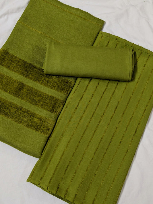 3PC ALPINE VELVET MARINA MOST DEMANDING WINTER COLLECTION (GRASS GREEN COLOR)