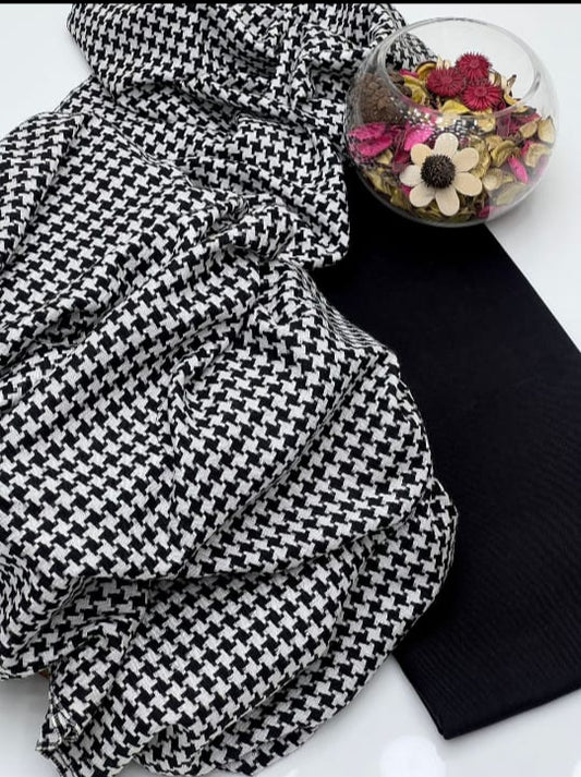 Wool Marina 2pc winter collection (BLACK/WHITE)