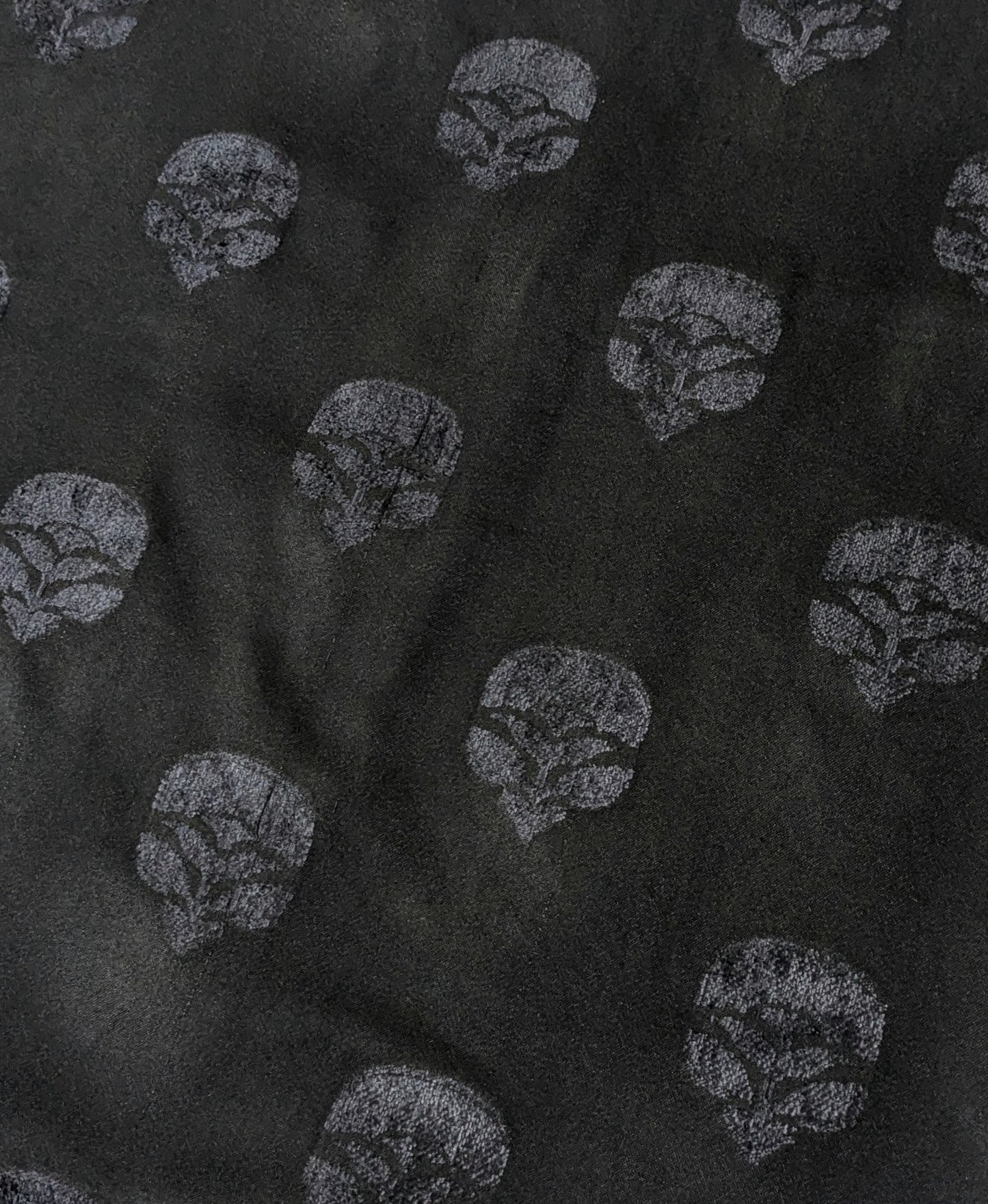 MARINA VELVET MOTIF (EMBOSSED DESIGN) 3PC  WITH AMAZING QUALITY VELVET BROSHA SHAWL (BLACK)