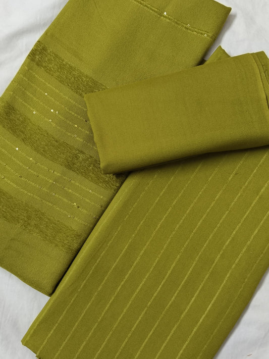 3PC ALPINE VELVET MARINA (|) VERTICAL LINE ONLY ON CASTUMR SPECIAL DEMAND (DEW GREEN)