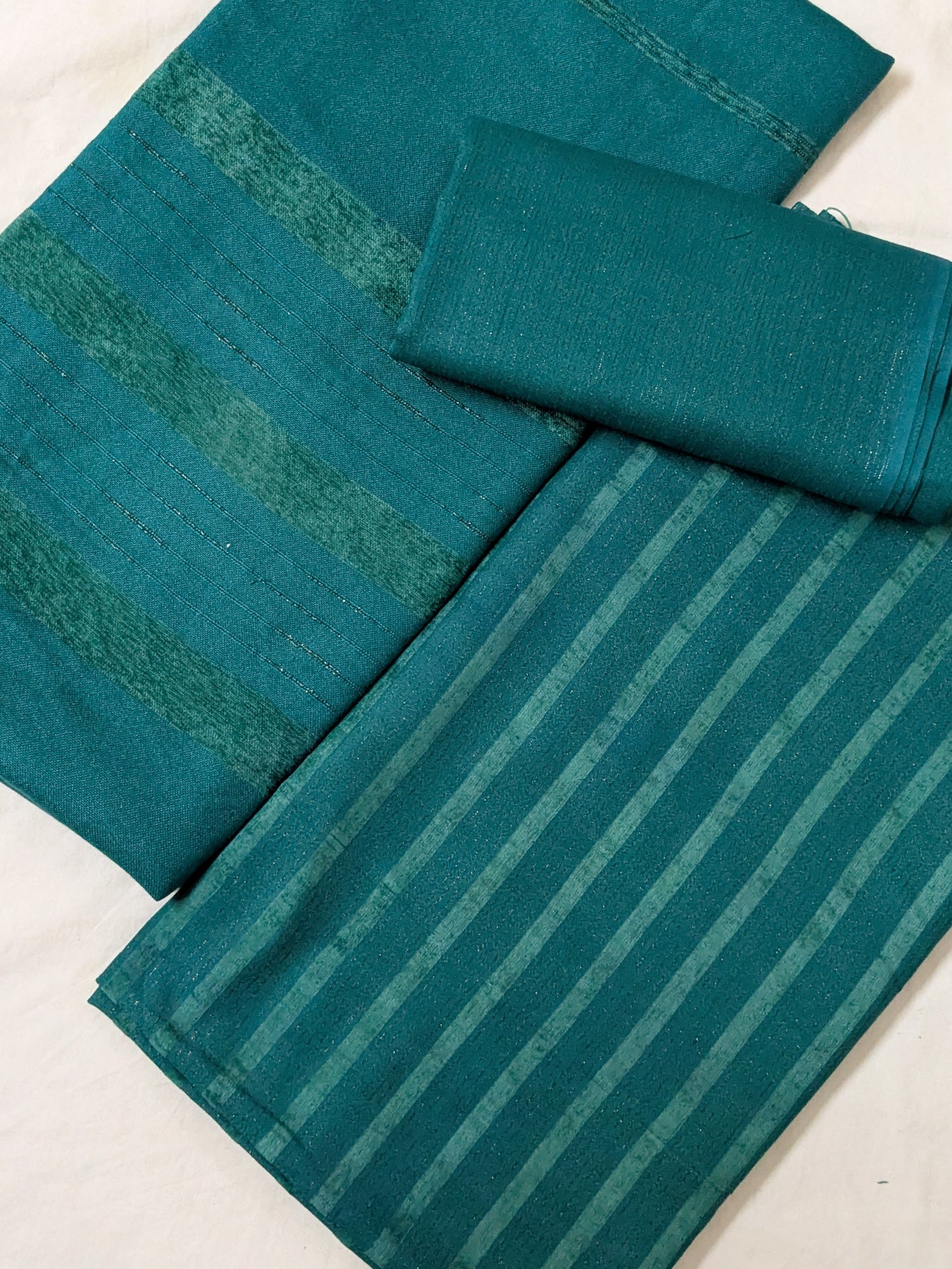 3PC ALPINE ZARI VELVET MARINA MOST DEMANDING WINTER COLLECTION SEA GREEN COLOR (AVDZ00SGR)