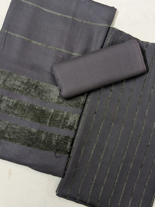 3PC ALPINE VELVET MARINA MOST DEMANDING WINTER COLLECTION (METAL GRAY COLOR)