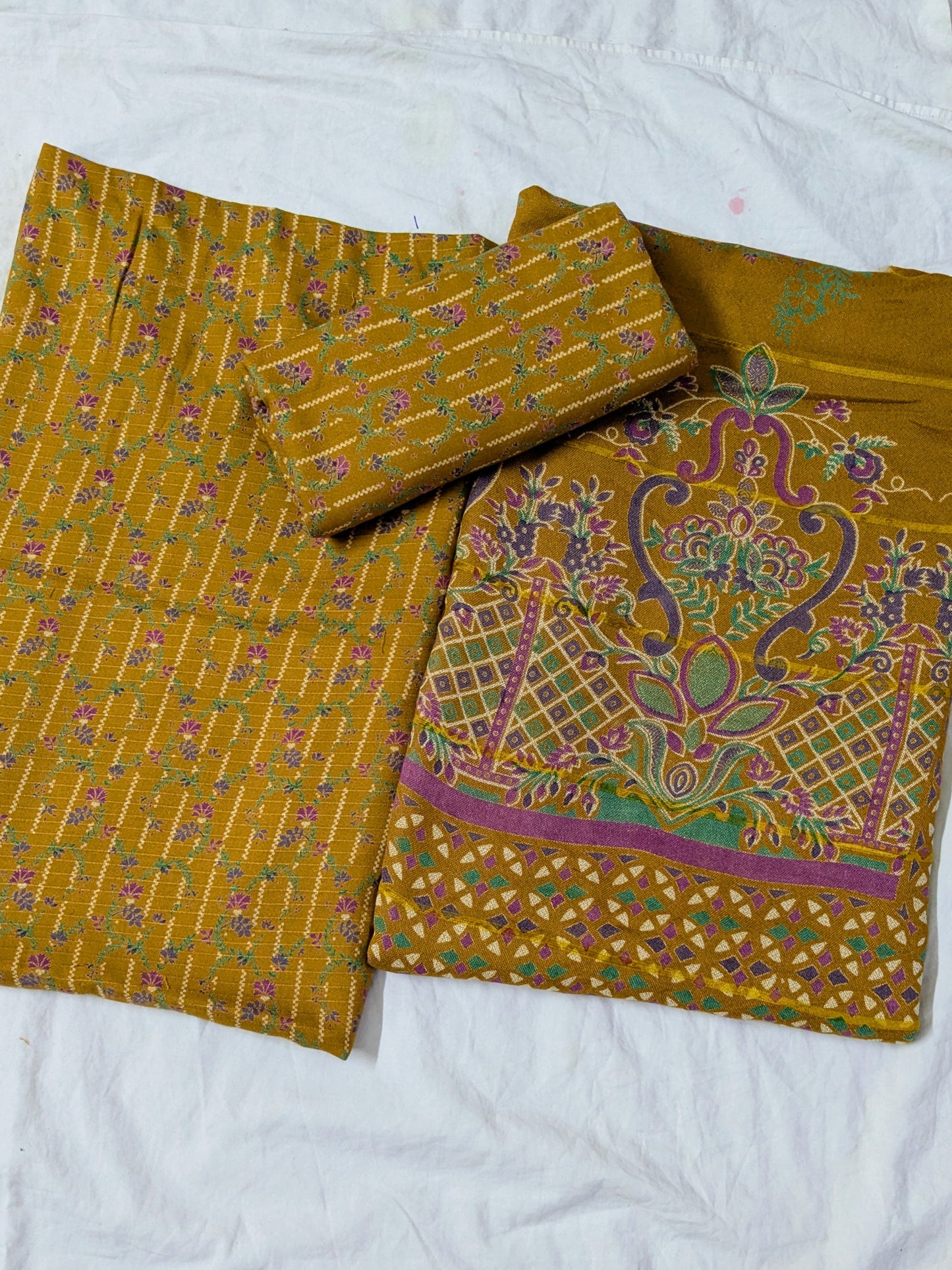 3PC MARINA PRINTED SUIT WINTER COLLECTION ( MASTRD COLOR)