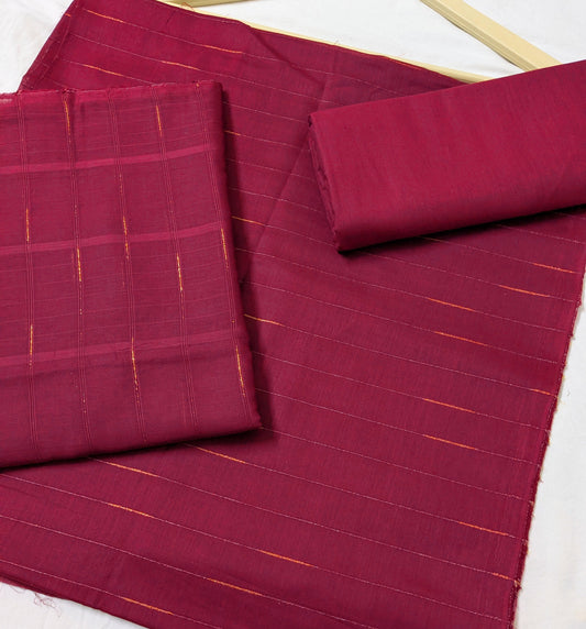 3PC BANA DORA TUBE LAWN LUXURIOUS COLLECTION(BD00MH) MAHROON