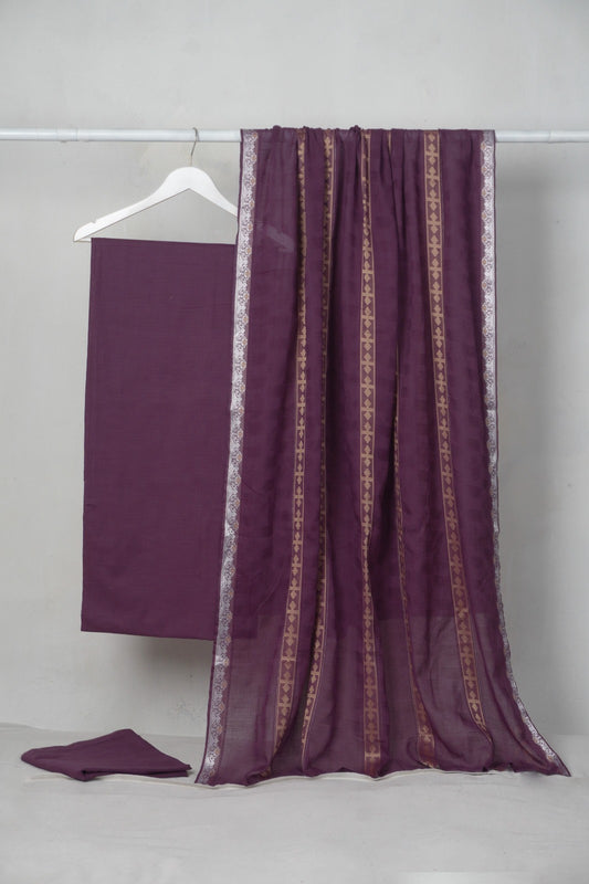 3PC BANA DORA SELF JAQUARD PREMIUM QUALITY SUMMER COLLECTION (BNS00PR)