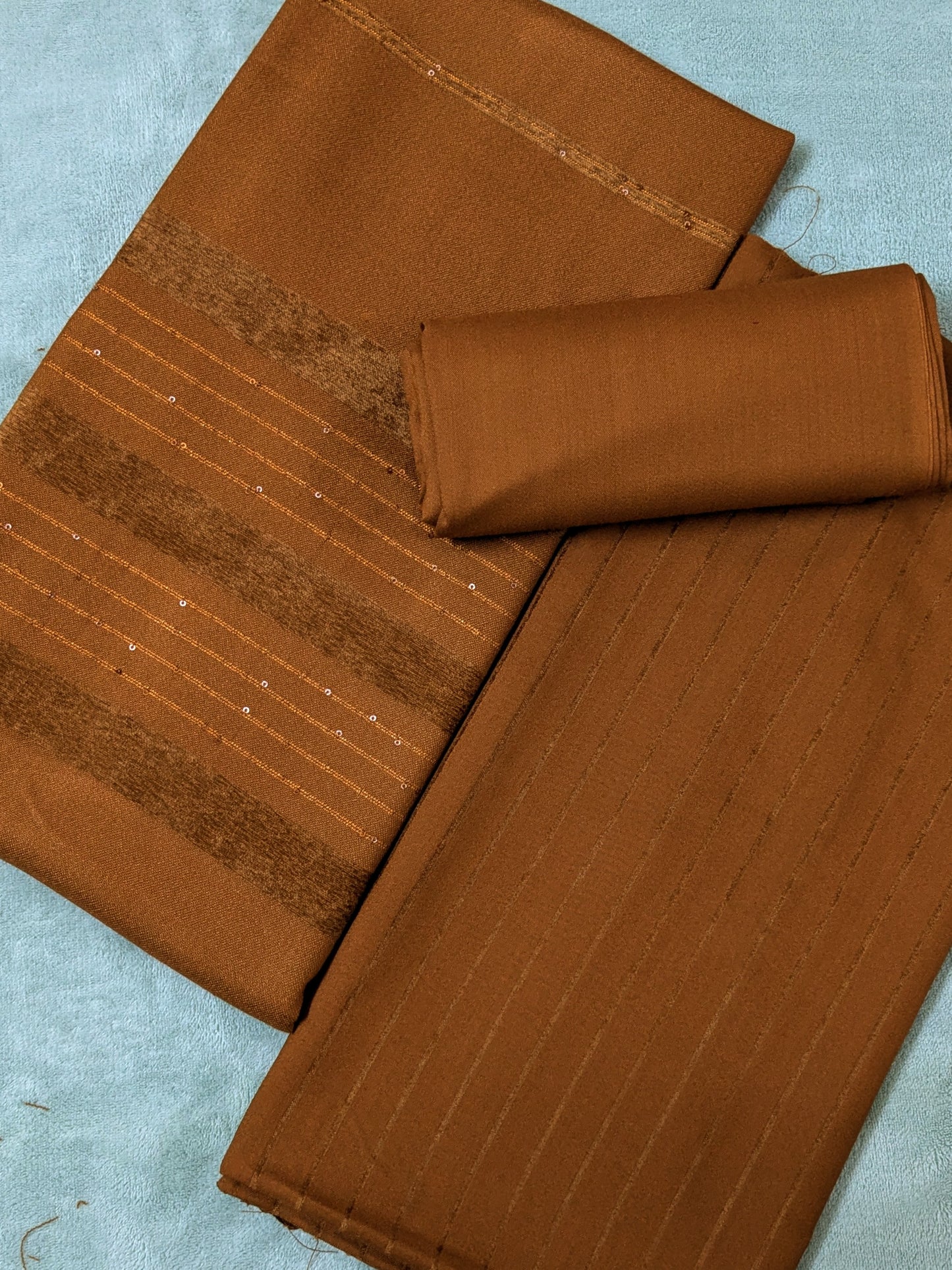 3PC ALPINE VELVET MARINA (|) VERTICAL LINE ONLY ON CASTUMR SPECIAL DEMAND (RUST COLOR)