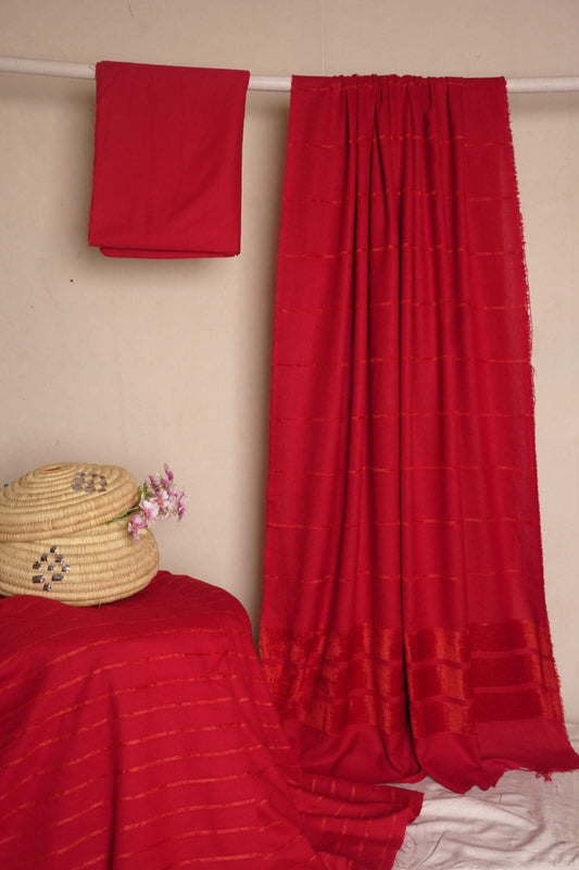 Alpine velvet dhank marina 3pc premium winter collection RED COLOR(AVD00RD)