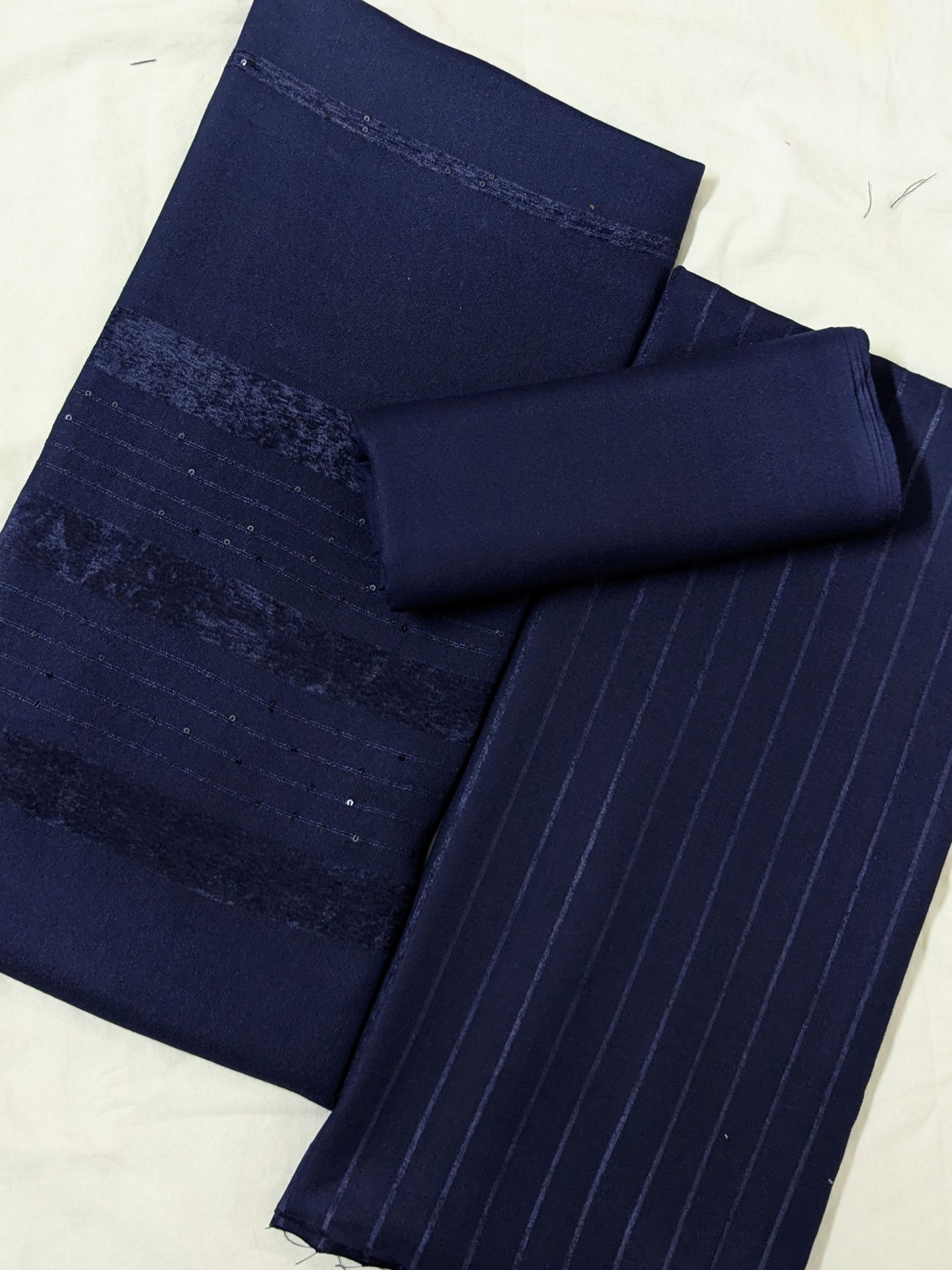 3PC ALPINE VELVET MARINA (|) VERTICAL LINE ONLY ON CASTUMR SPECIAL DEMAND (NEVY BLUE)