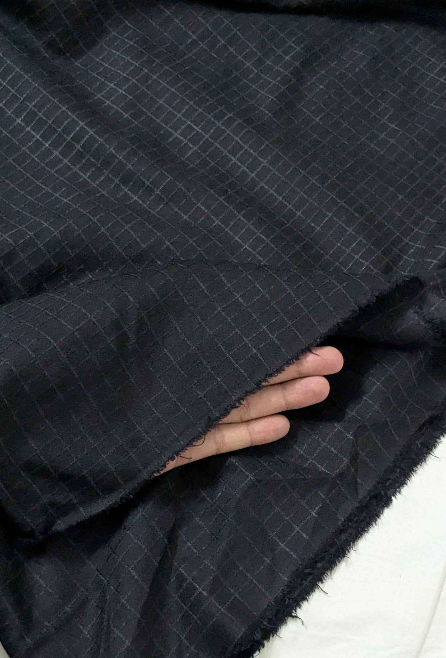 3PC MARINA CHECK VELVET WITH FANCY VELVET BROSHA SHAWL NEW ARRIVAL PREMIUEM QUALITY WINTER COLLECTION (BLACK COLOR)