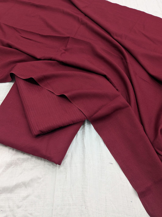 3PC PASHMINA WOOL STUFF MOST TRENDING WINTER SOLID COLLECTION 2025 ( MAHROON)