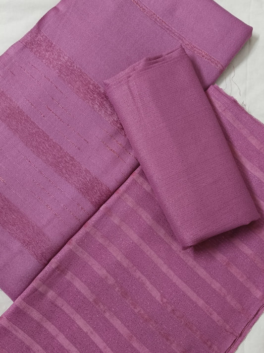 ALPINE ZARI VELVET DHANK MARINA 3PC MOST DEMANDING WINTER COLLECTION 2025 TEA PINK COLOR(AVDZ00TP)