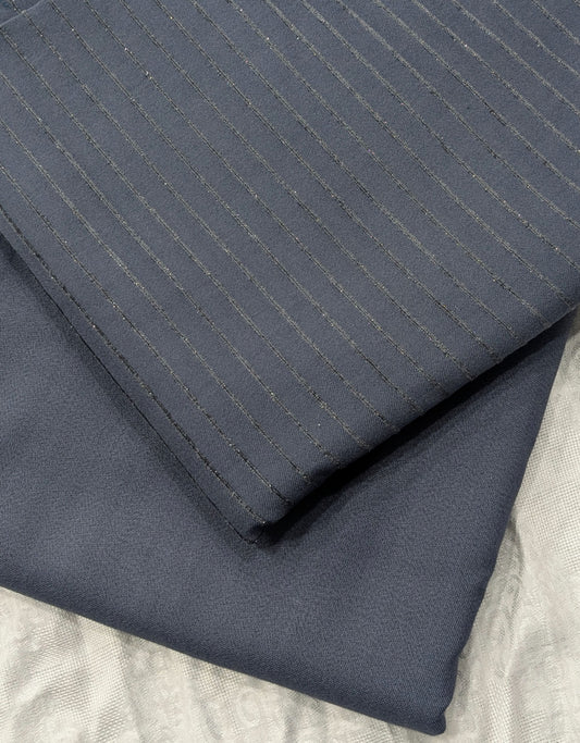 2PC DORYA VELVET MARINA MOST DEMANDING WINTER COLLECTION (METAL GRAY)