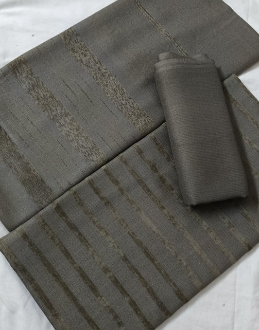 ALPINE ZARI VELVET DHANK MARINA 3PC MOST DEMANDING WINTER COLLECTION 2025 CHEKU COLOR (AVDZ00CHK)