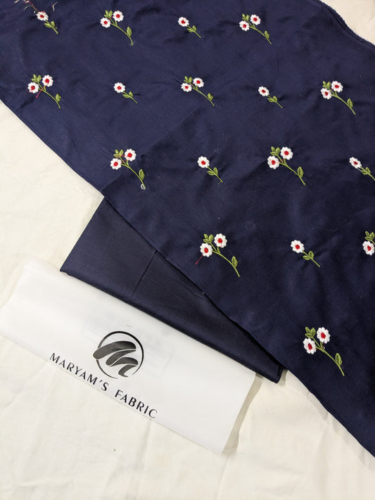 2PC LAWN BAREZE EMBROIDERY MOTIF SUMMER MOST DEMANDING COLLECTION (TRND000BLU)