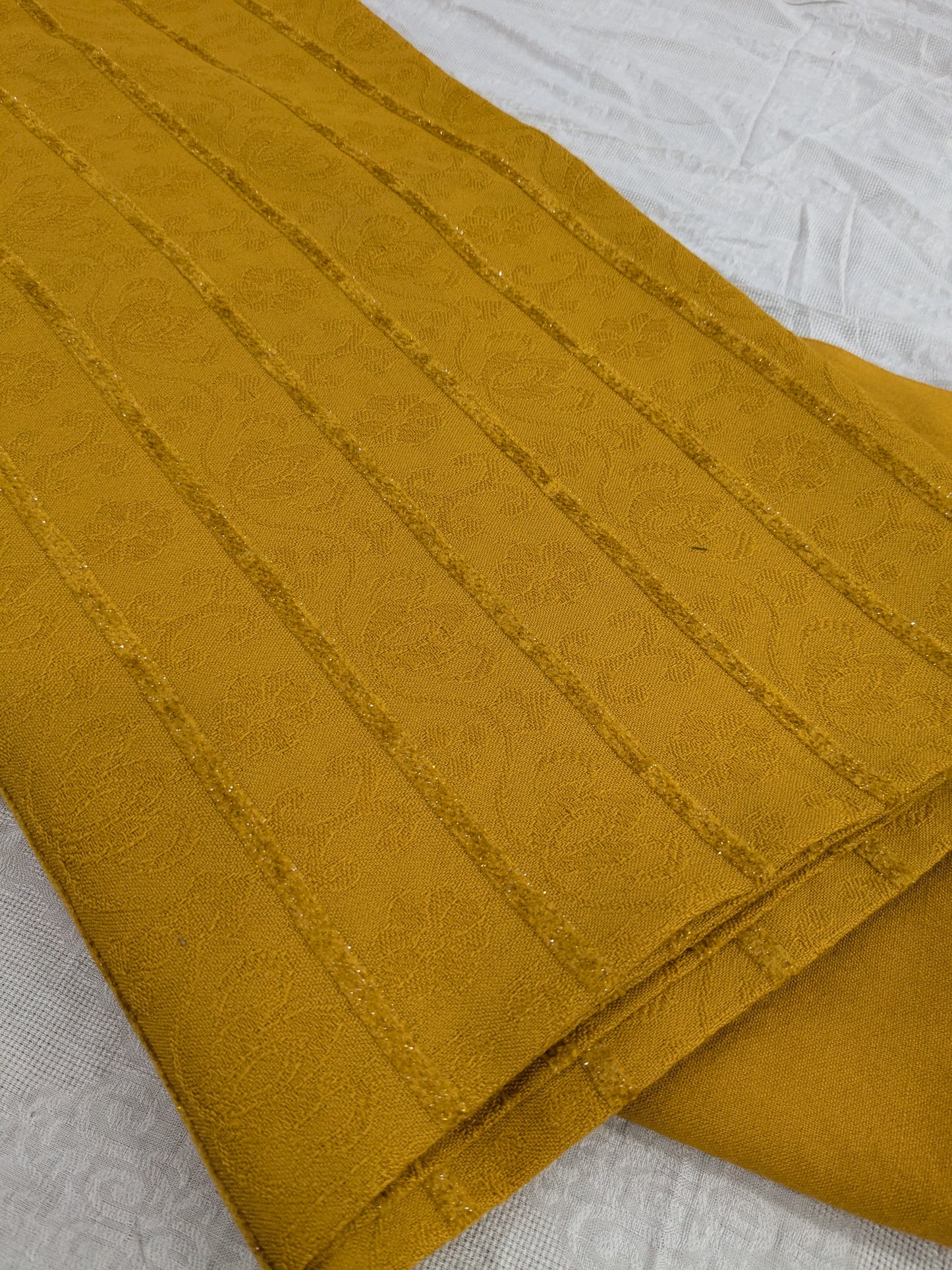 3PC KANI BORDER BANARSI WOOL SHAWL WITH SELF DESIGN SHIRT & TROUSER (MASTRD COLOR)