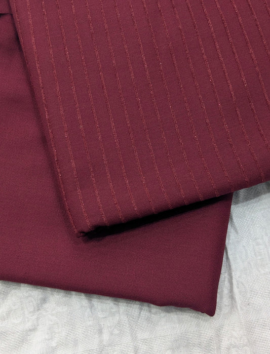 2PC DORYA VELVET MARINA MOST DEMANDING WINTER COLLECTION (MAHROON COLOR)