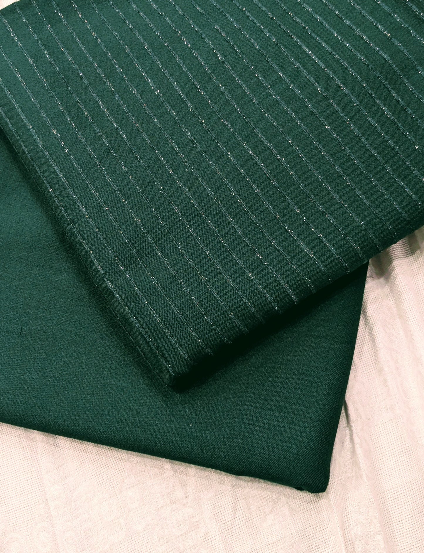 2PC DORYA VELVET MARINA MOST DEMANDING WINTER COLLECTION (BOTTLE GREEN)