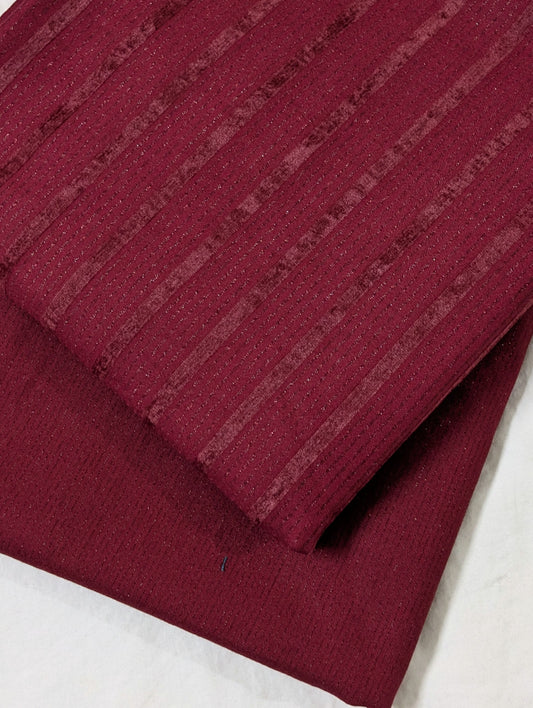 2PC ALPINE MOON LITE VELVET MARINA MOST DEMANDING WINTER COLLECTION 2025 ( REDISH MAHRON)