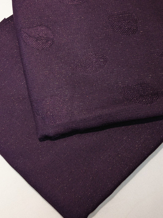 2PC ZARI LINE MOON LITE MARINA WINTER PREMIUM COLLECTION NEW DESIGN (DARK PURPLE COLOR)