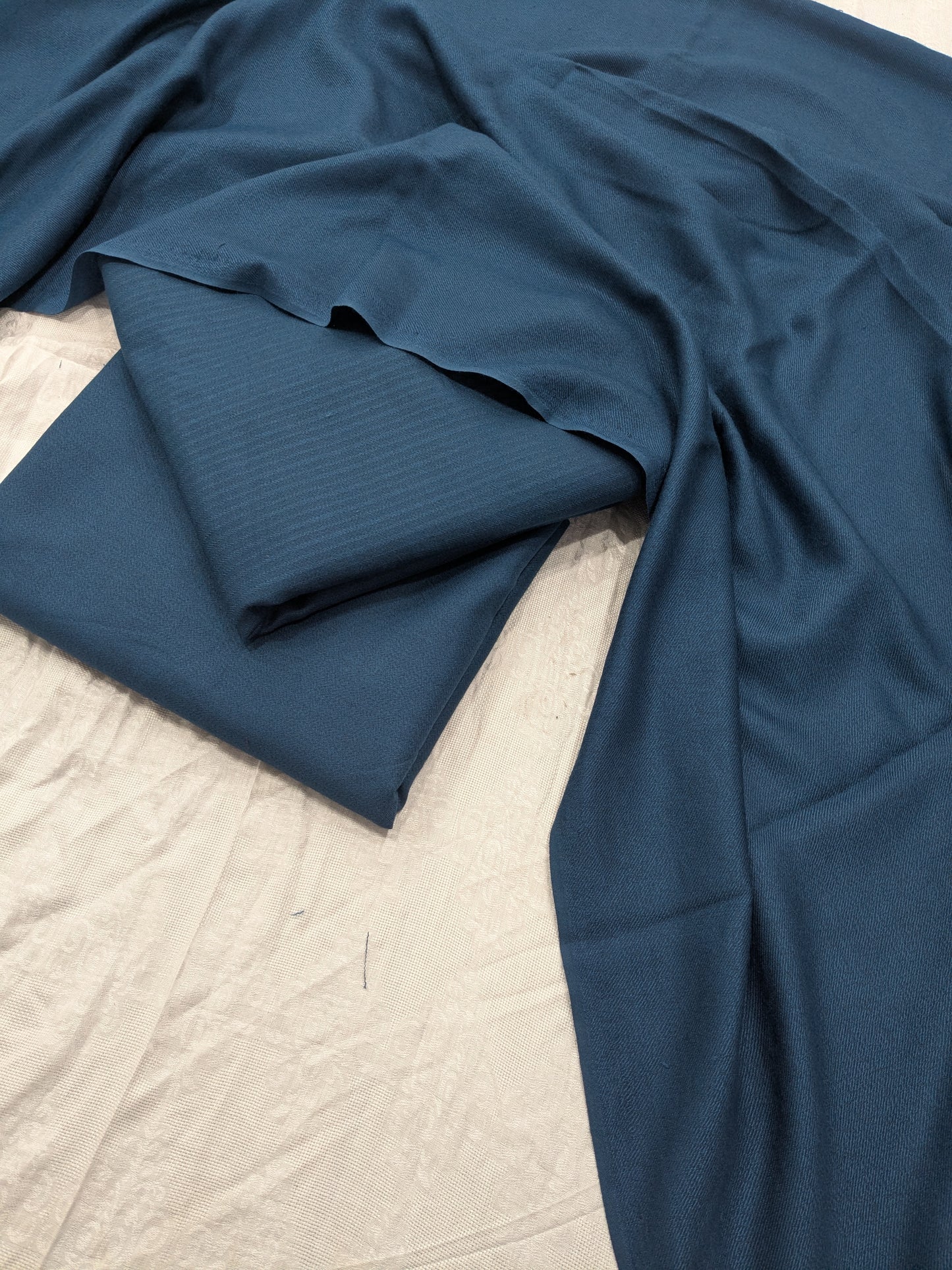 3PC PASHMINA WOOL STUFF MOST TRENDING WINTER SOLID COLLECTION (ZINC BLUE)