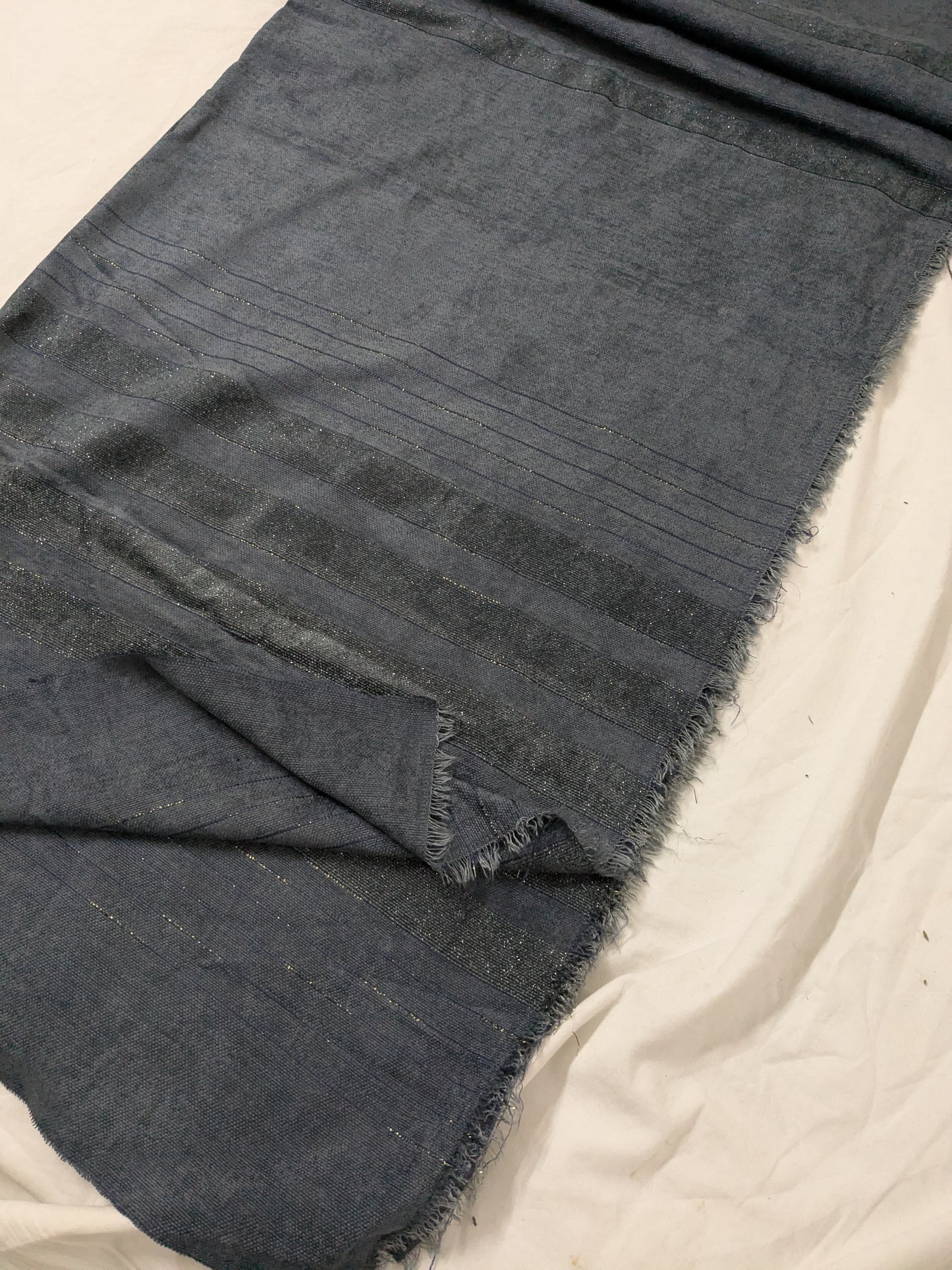 3PC MARINA VELVET LINING WITH 100% PURE QUALITY VELVET WOOL SHAWL (LIGHT WAIT & WARM SHAWL (METAL GRAY)