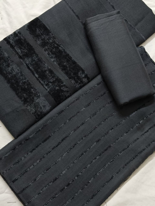 3PC ALPINE VELVET MARINA MOST DEMANDING WINTER COLLECTION DARK GRAY COLOR (AVD00DGY)